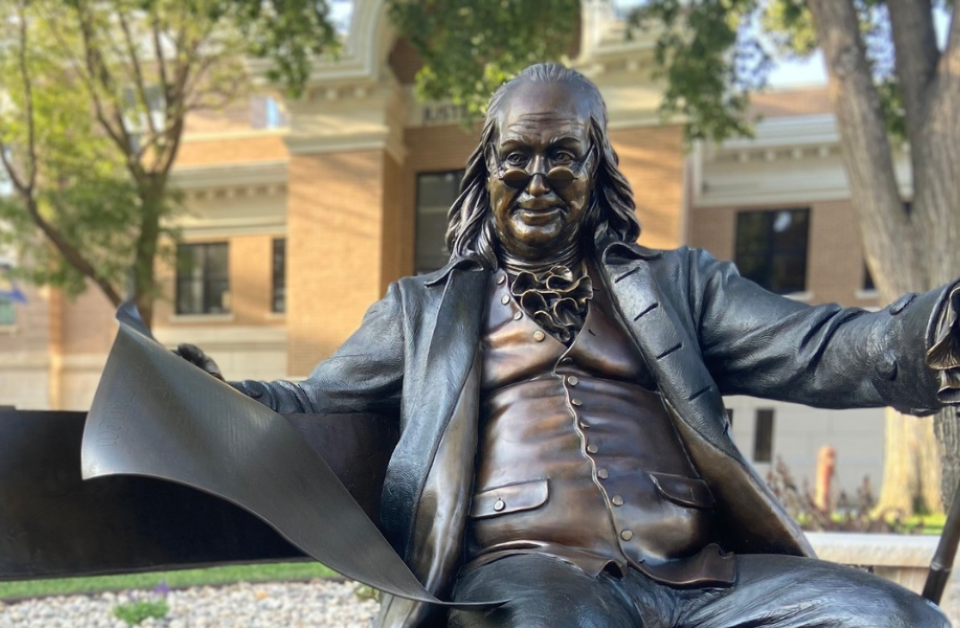 Benjamin Franklin Bronze Statue